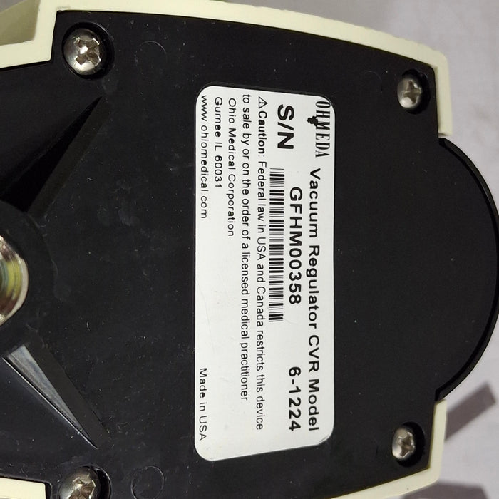 Ohmeda Medical Vacuum Regulator