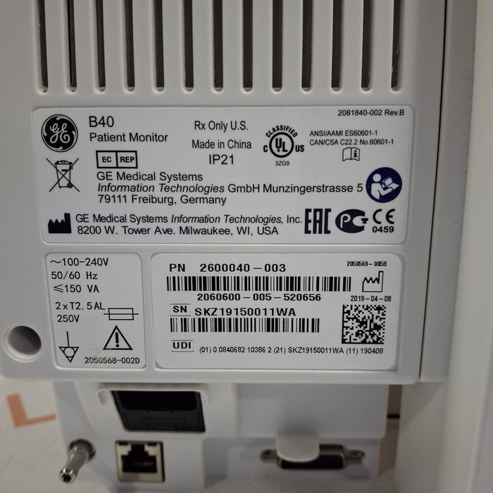 GE Healthcare B40 Patient Monitor