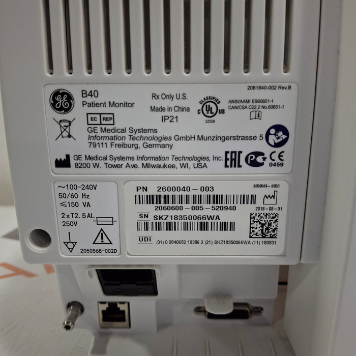 GE Healthcare B40 Patient Monitor