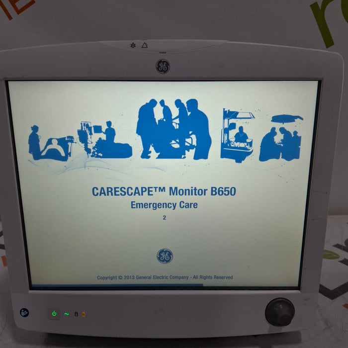 GE Healthcare Carescape B650 Emergency Care Patient Monitor