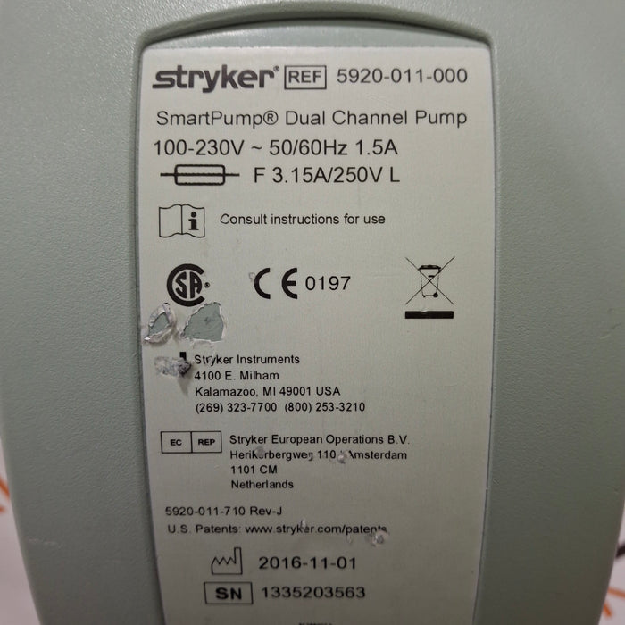 Stryker SmartPump Dual Channel Tourniquet