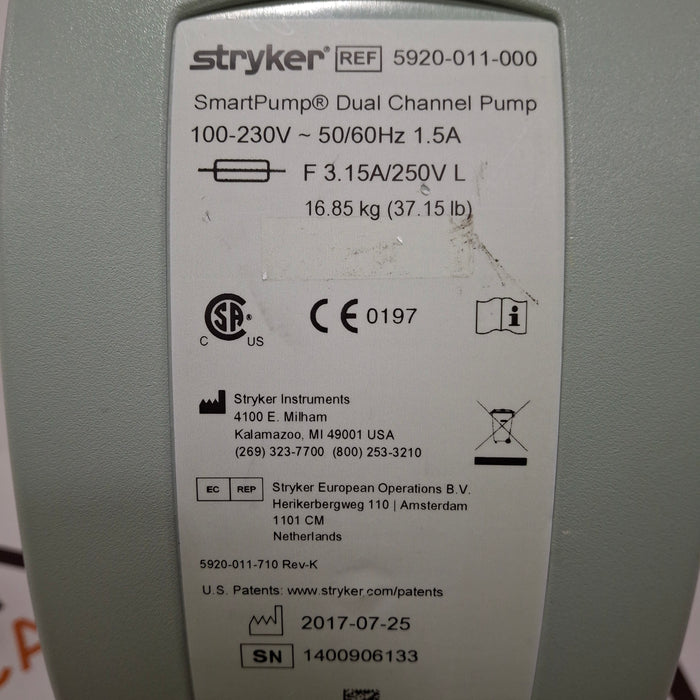 Stryker SmartPump Dual Channel Tourniquet