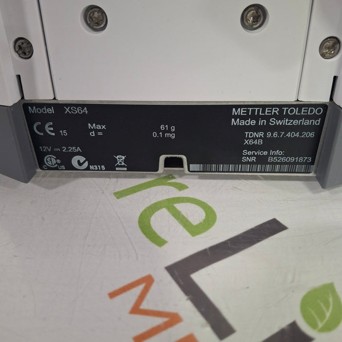 Mettler-Toledo, Inc. XS64 Analytical Balance Scale