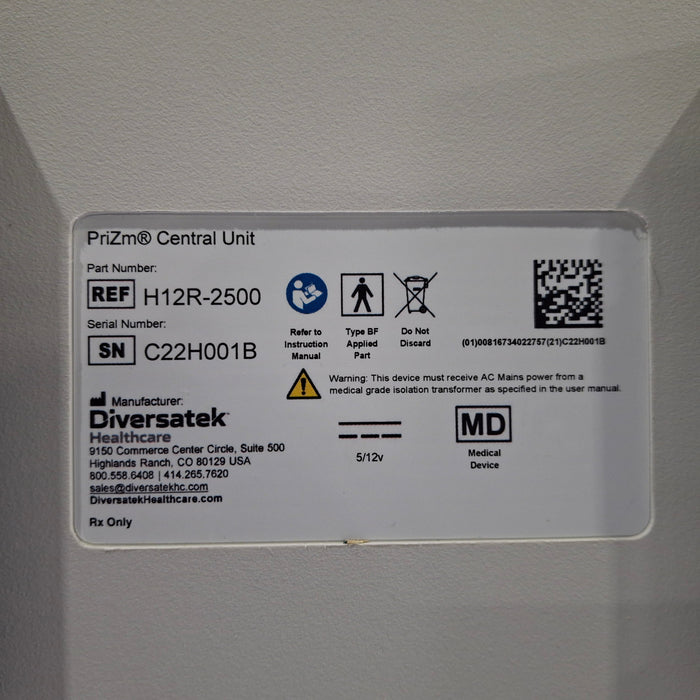 Diversatek Healthcare H12R-2500 PriZm Central Unit