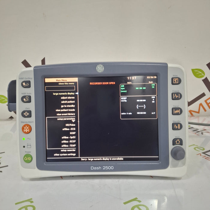 GE Healthcare Dash 2500 Patient Monitor