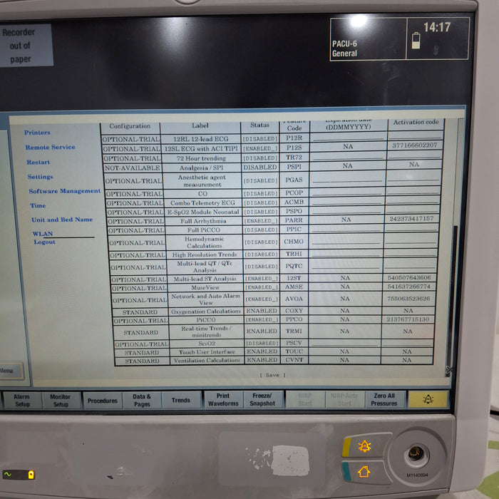 GE Healthcare Carescape B650 Post Anesthesia Care Patient Monitor