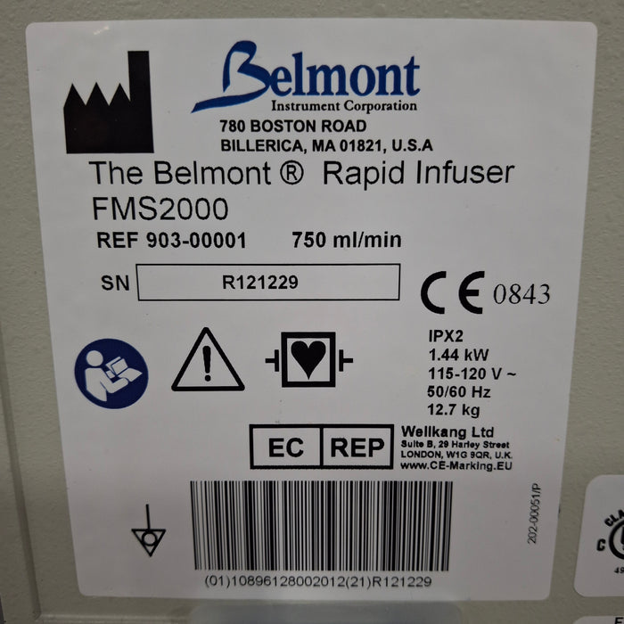 Belmont Instrument Corporation FMS2000 Rapid Infuser