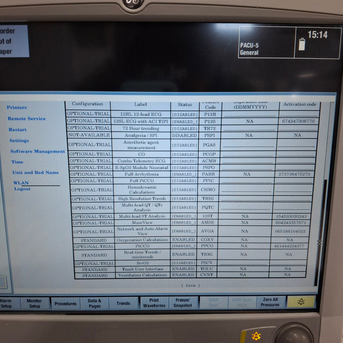GE Healthcare Carescape B650 Post Anesthesia Care Patient Monitor