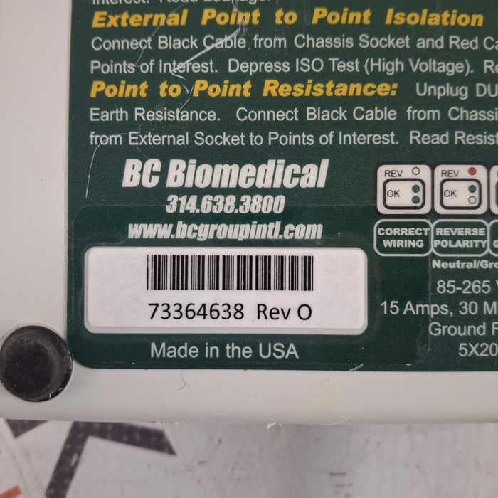 BC Biomedical SA-2005 Safety Analyzer