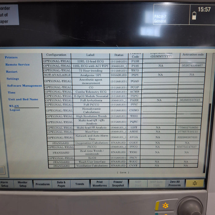 GE Healthcare Carescape B650 Post Anesthesia Care Patient Monitor