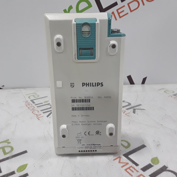 Philips M3001A-A01C06 Fast SpO2, NIBP, ECG, Temp, IBP MMS Module