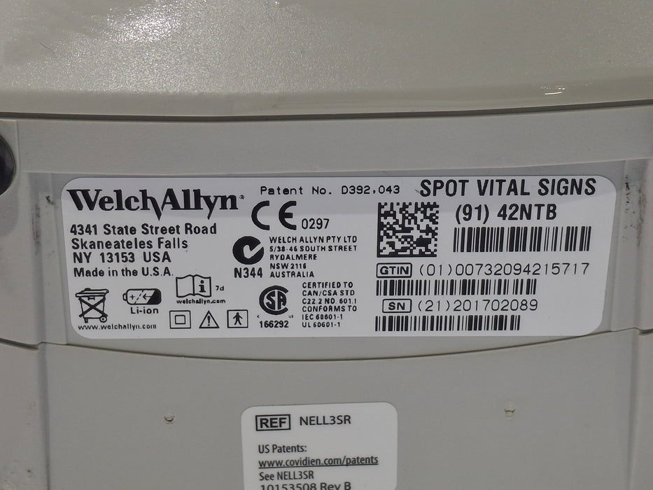 Welch Allyn Spot 420 - NIBP, Temp, Nellcor SpO2 Vital Signs Monitor