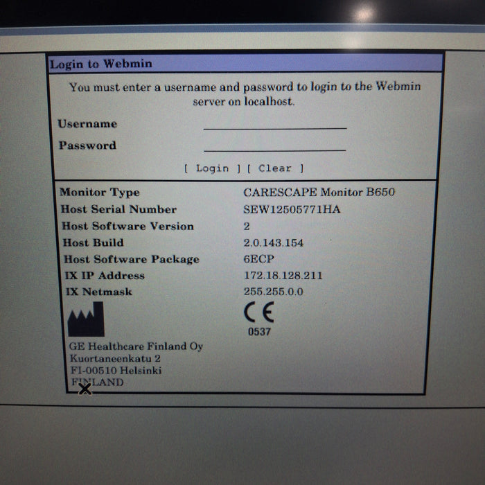 GE Healthcare Carescape B650 Emergency Care Patient Monitor