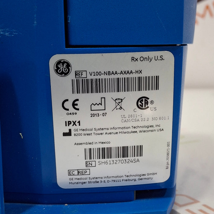 GE Healthcare Dinamap V100 - NIBP, SpO2, Temp Vital Signs Monitor