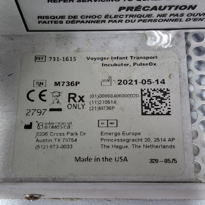 Airborne Voyager Transport Incubator