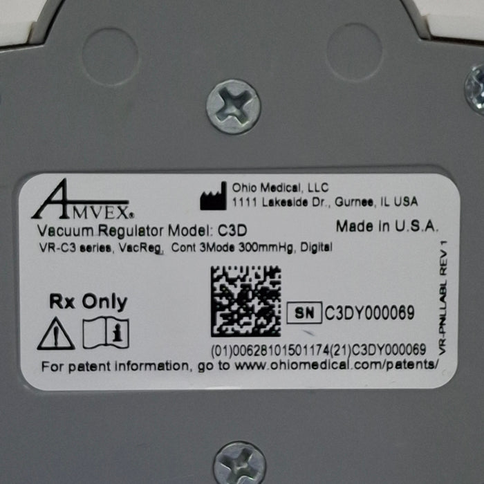 Amvex Vacuum Regulator