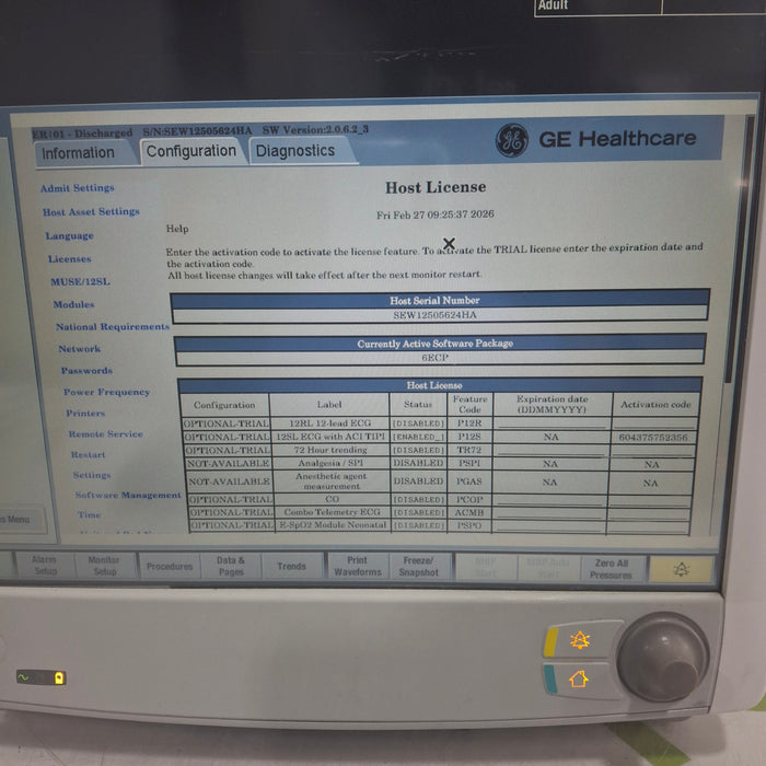 GE Healthcare Carescape B650 Emergency Care Patient Monitor