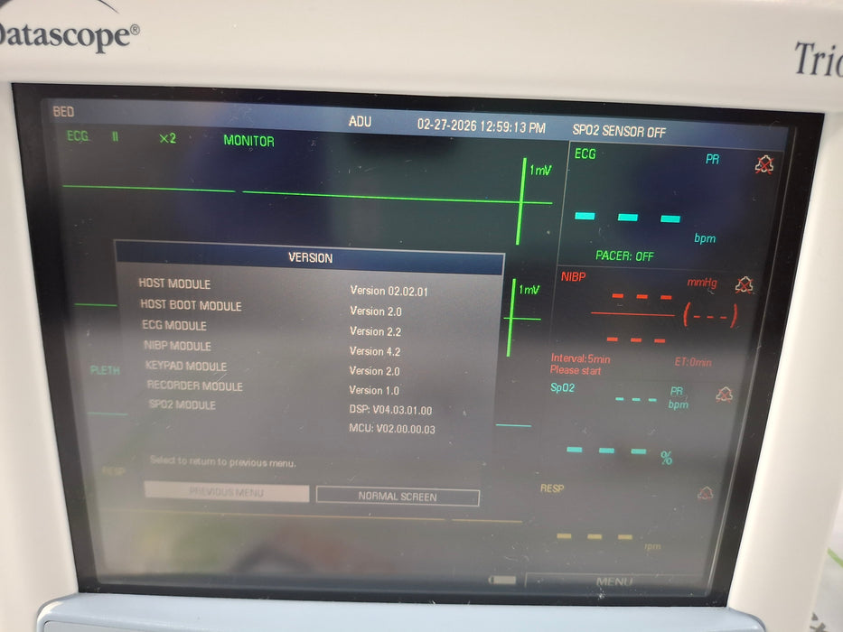 Datascope Trio Patient Monitor