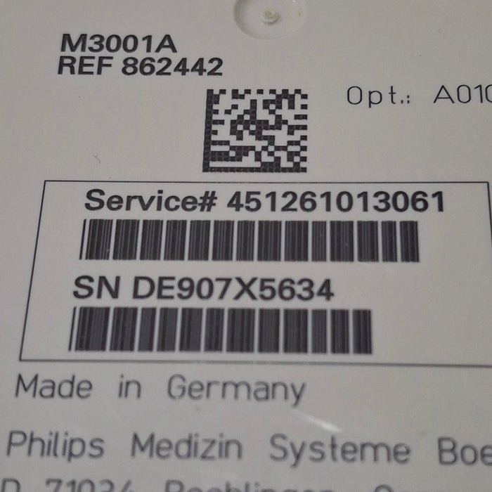 Philips M3001A-A01C06 Fast SpO2, NIBP, ECG, Temp, IBP MMS Module