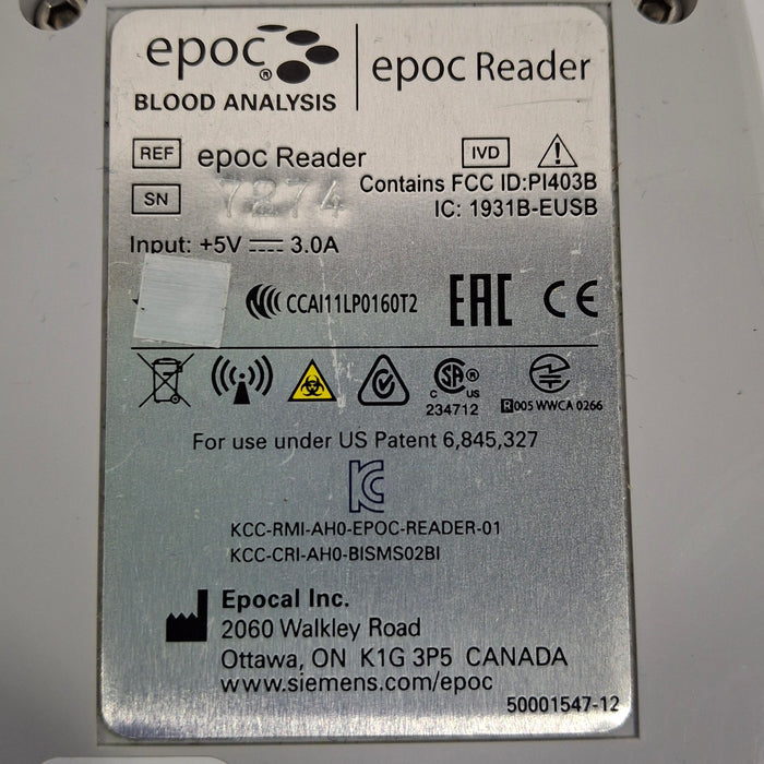 Epocal, Inc Epoc Reader Base