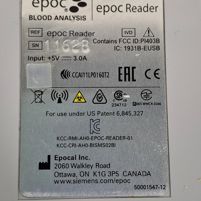 Epocal, Inc Epoc Reader Base