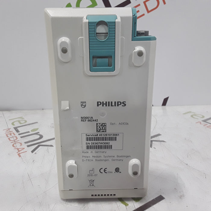 Philips M3001A-A01C06 Fast SpO2, NIBP, ECG, Temp, IBP MMS Module