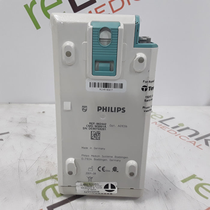 Philips M3001A-A01C06 Fast SpO2, NIBP, ECG, Temp, IBP MMS Module