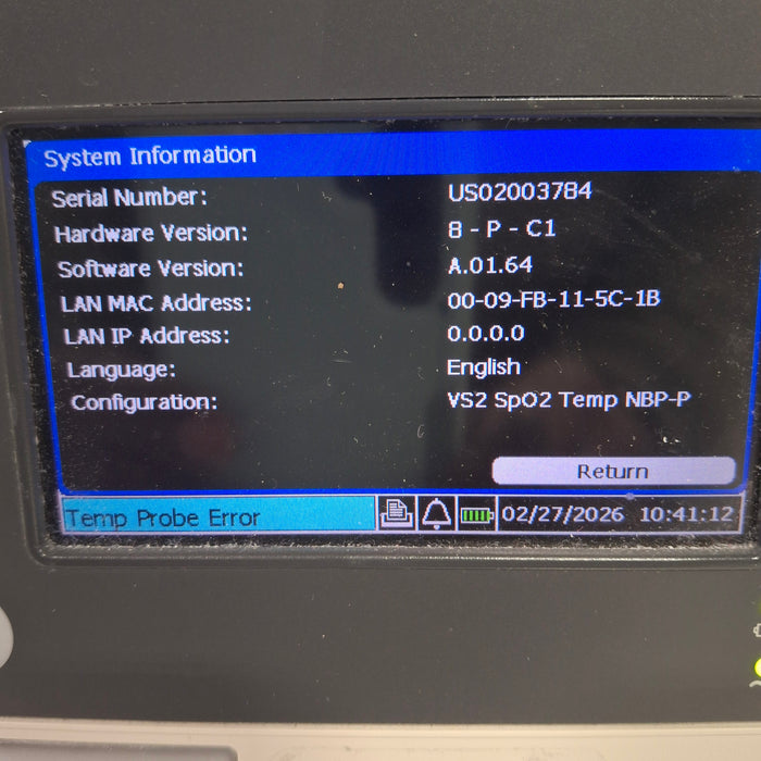 Philips SureSigns VS2 Vital Signs Monitor