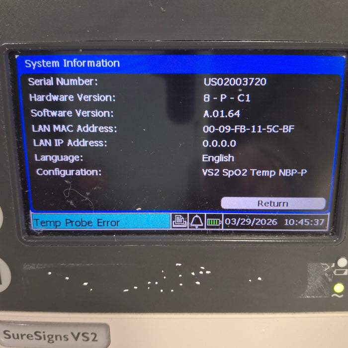 Philips SureSigns VS2 Vital Signs Monitor