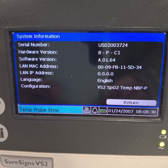 Philips SureSigns VS2 Vital Signs Monitor