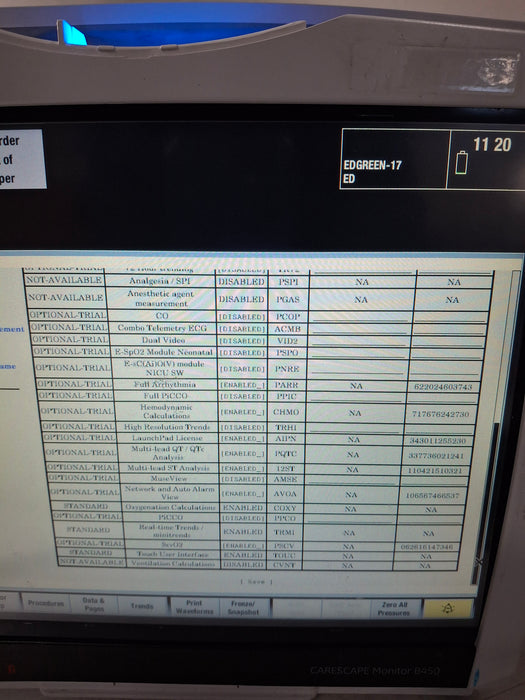 GE Healthcare Carescape B450 Emergency Care Patient Monitor