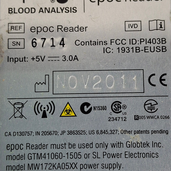 Epocal, Inc Epoc Reader Base
