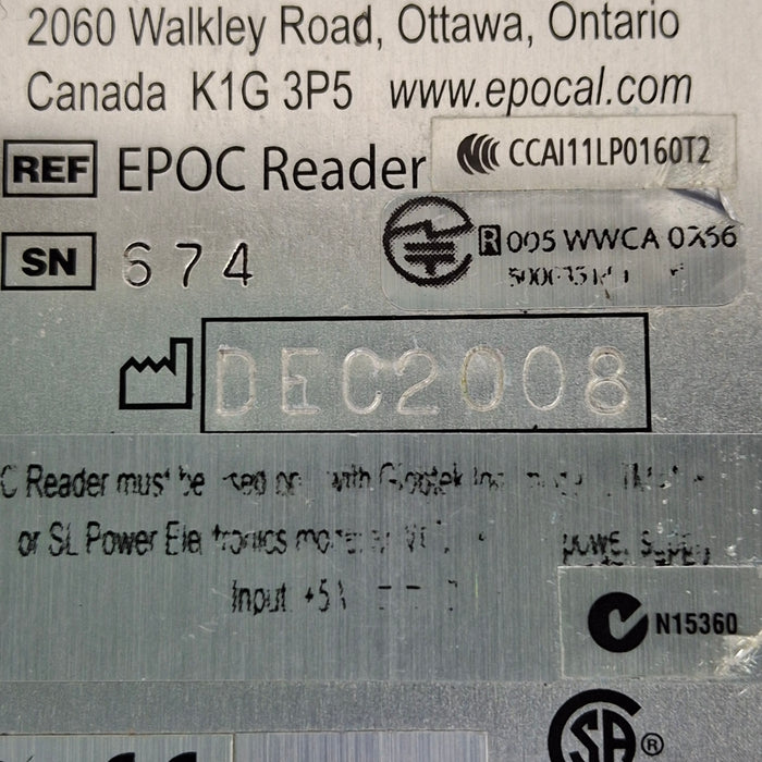 Epocal, Inc Epoc Reader Base