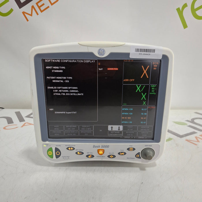 GE Healthcare Dash 5000 - Masimo SpO2 Patient Monitor
