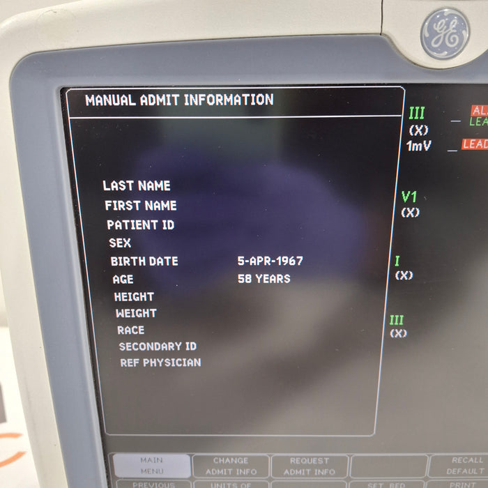 GE Healthcare Dash 5000 - Masimo SpO2 Patient Monitor