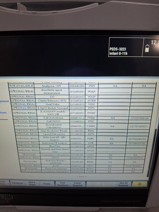 GE Healthcare Carescape B450 Critical Care Patient Monitor