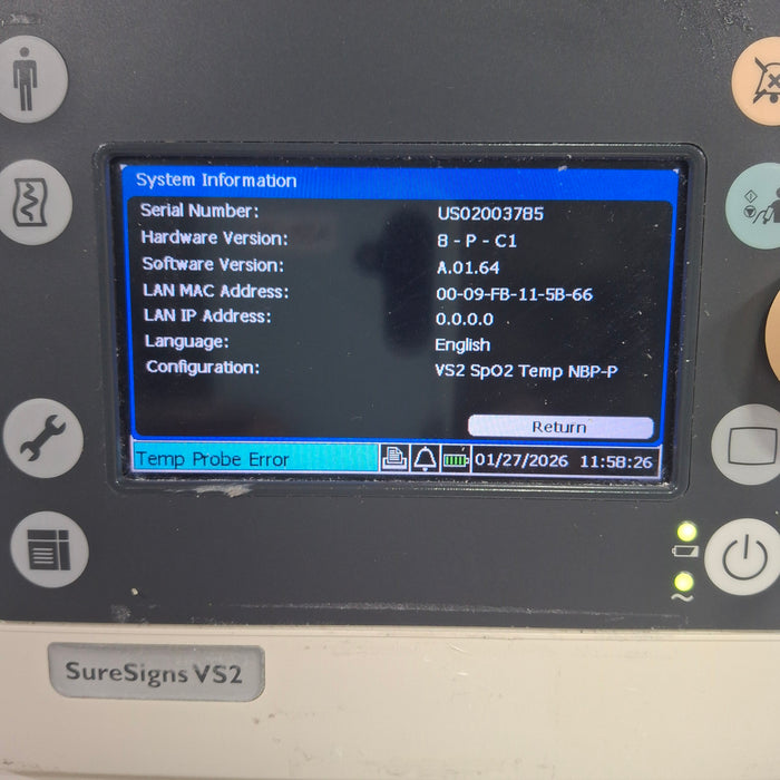 Philips SureSigns VS2 Vital Signs Monitor