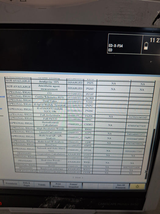 GE Healthcare Carescape B450 Emergency Care Patient Monitor