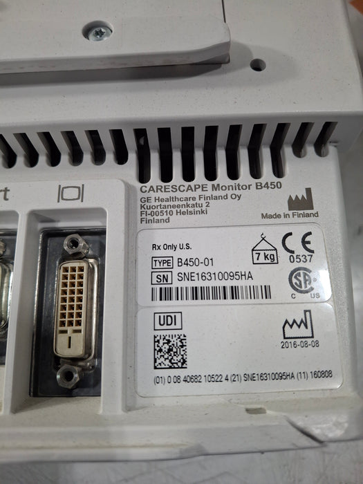 GE Healthcare Carescape B450 Emergency Care Patient Monitor