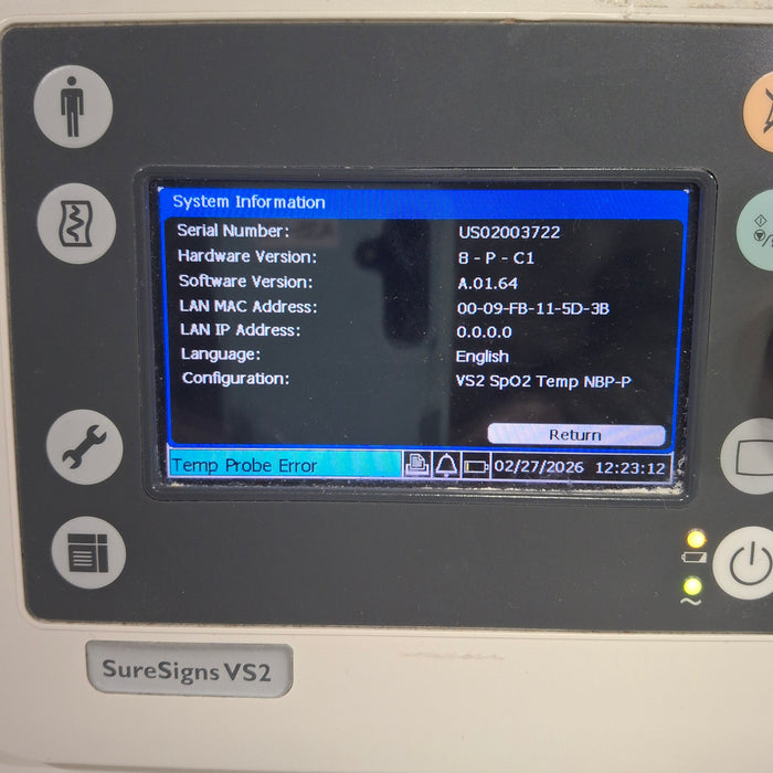 Philips SureSigns VS2 Vital Signs Monitor