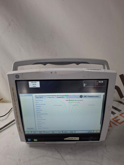 GE Healthcare Carescape B450 Patient Monitor