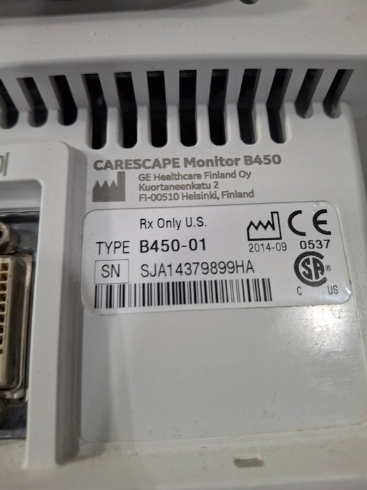 GE Healthcare Carescape B450 Post Anesthesia Care Patient Monitor