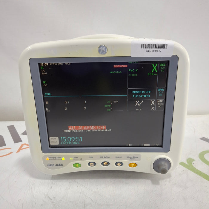 GE Healthcare Dash 4000 - Masimo SpO2 Patient Monitor