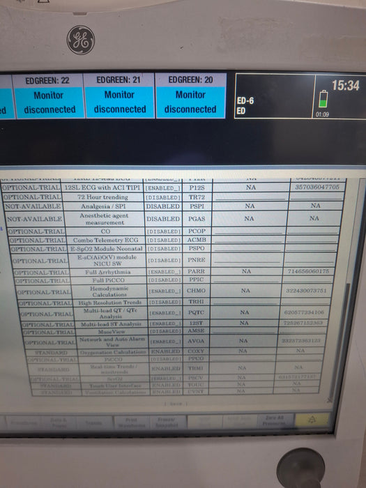 GE Healthcare Carescape B650 Emergency Care Patient Monitor