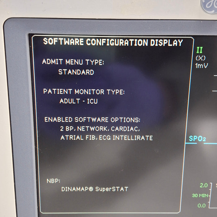 GE Healthcare Dash 4000 - Masimo SpO2 Patient Monitor