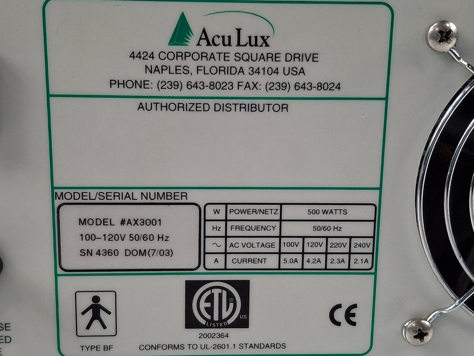 Aculux, Inc. AX3001 Xenon Light Source