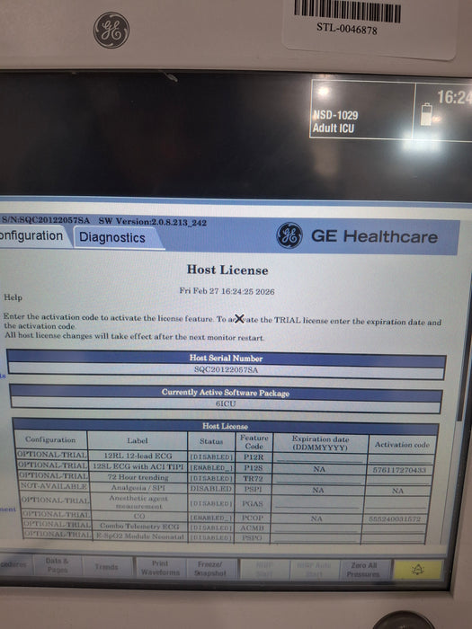 GE Healthcare Carescape B650 Critical Care Patient Monitor