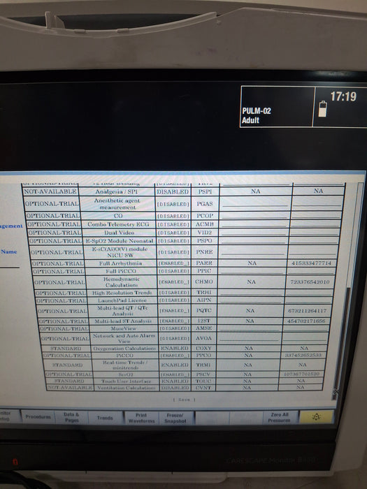 GE Healthcare Carescape B450 Post Anesthesia Care Patient Monitor