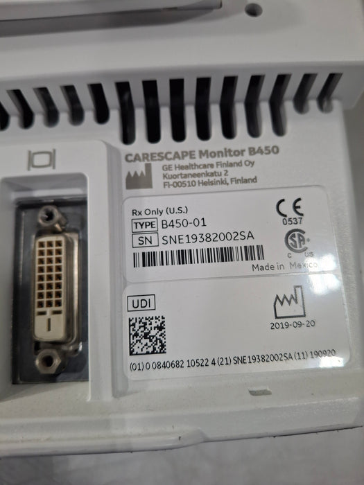 GE Healthcare Carescape B450 Post Anesthesia Care Patient Monitor