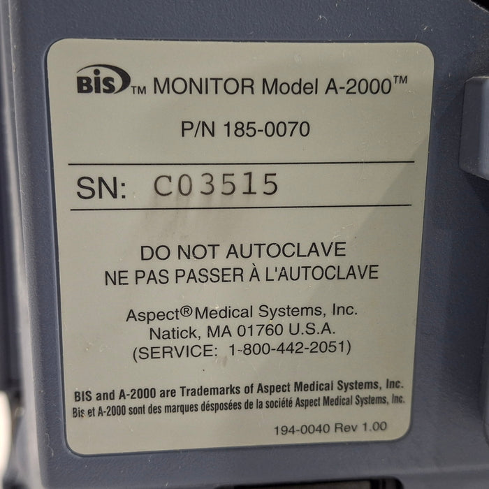 Aspect Medical Systems A-2000 Bispectral Index Monitor